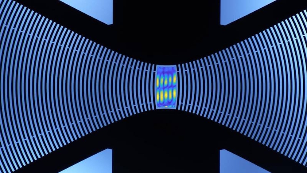 Credit: Kevin Satzinger and Samuel Whiteley An x-ray image of sound waves. Credit: Kevin Satzinger and Samuel Whiteley An x-ray image of sound waves.