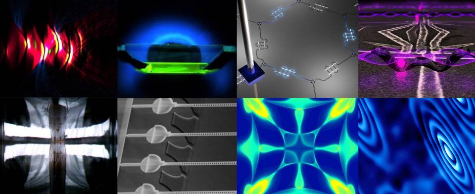 Princeton has announced the creation of the Princeton Quantum Initiative, designed to foster research and train scientists and engineers in quantum science and its application in areas such as computing, sensing and communications. Clockwise from left: Research images from Princeton faculty members Julia Mikhailova, assistant professor of mechanical and aerospace engineering; Nathalie de Leon, assistant professor of electrical engineering; Andrew Houck, professor of engineering; Jason Petta, the Eugene Higgins Professor of Physics; Ali Yazdani, the Class of 1909 Professor of Physics; M. Zahid Hasan, the Eugene Higgins Professor of Physics; Jeffrey Thompson, assistant professor of electrical engineering; and Robert Cava, the Russell Wellman Moore Professor of Chemistry. Images courtesy of the researchers.