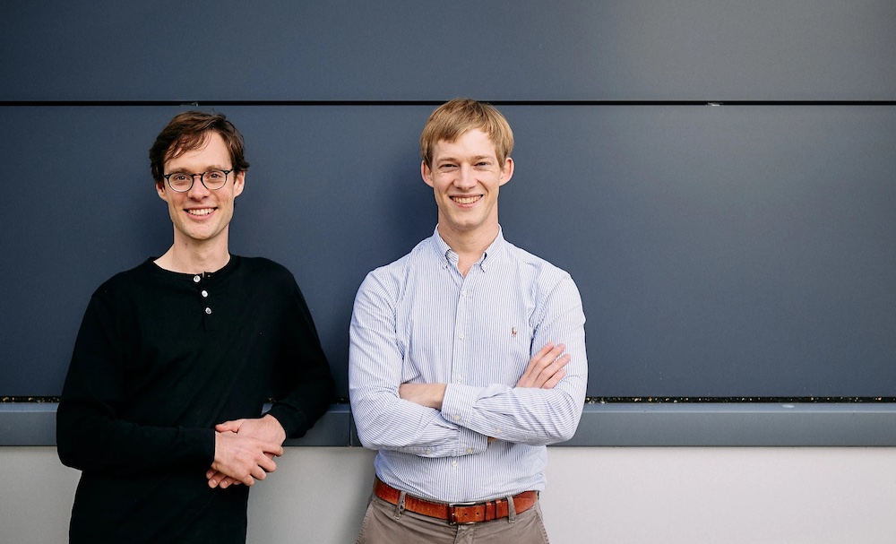 Oxford Ionics' founders Dr Tom Harty and Dr Chris Ballance.