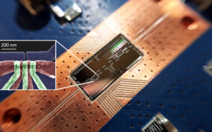In leap for quantum computing, silicon quantum bits establish a long-distance relationship