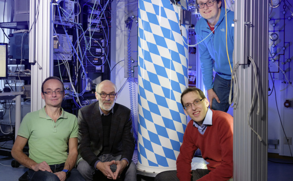 The quantum internet is within reach : Secure communication between quantum computers implemented